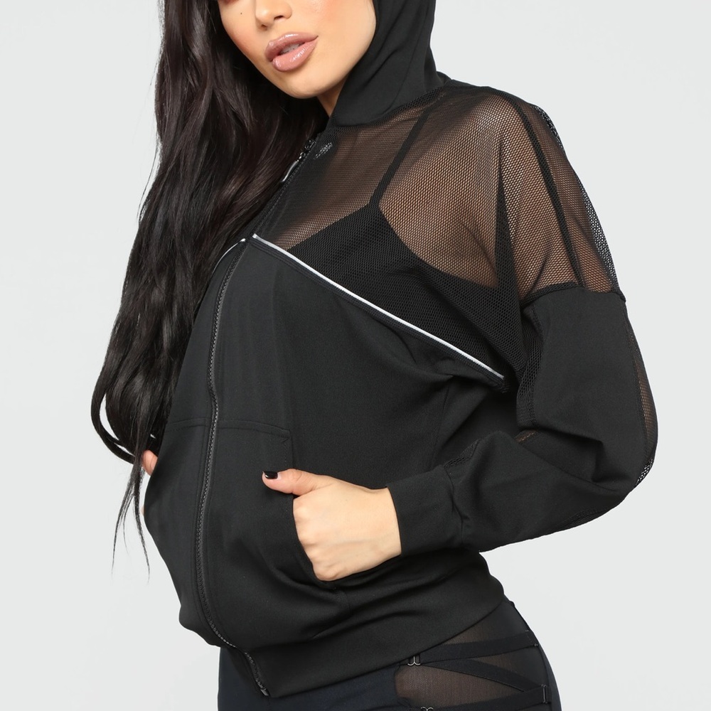 Black Reflective Performance Jacket - Picture 3 of 6